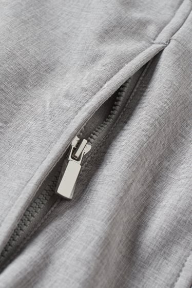 Femmes - Veste à coquille souple à capuche - BIONIC-FINISH®ECO - matière recyclée - gris clair chiné