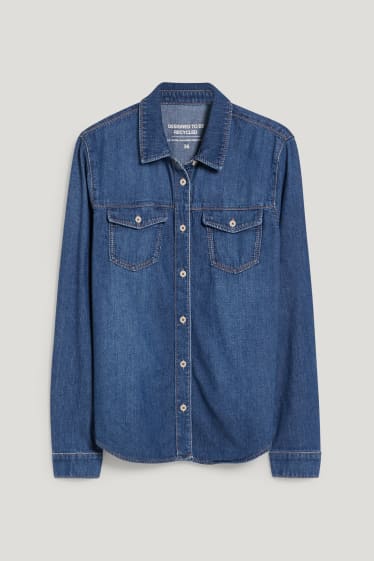 Femei - Bluză din denim - denim-albastru