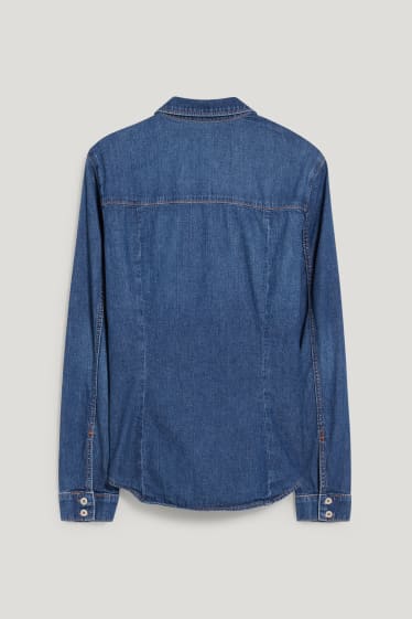 Femei - Bluză din denim - denim-albastru