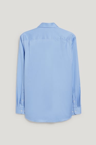 Hommes - Chemise de bureau - regular fit - col cutaway - sans repassage - bleu clair