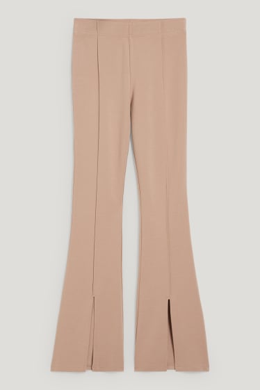 Clockhouse Girls - CLOCKHOUSE - Jersey-Hose - Flared - hellbraun