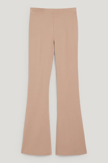 Clockhouse Girls - CLOCKHOUSE - Jersey-Hose - Flared - hellbraun
