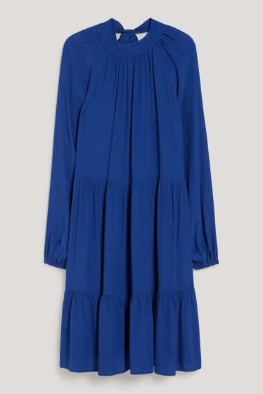 Femmes - Robe à la coupe évasée - bleu foncé