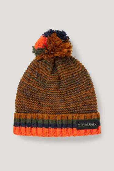 Garçons - Bonnet en maille - havane