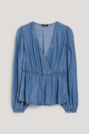 Femei - Bluză din denim - denim-albastru
