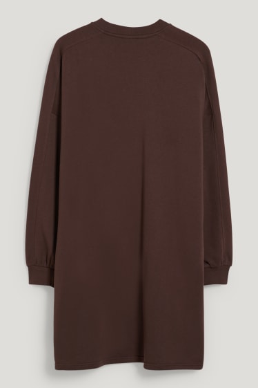 Kobiety XL - CLOCKHOUSE - sukienka dresowa - ciemnobrązowy