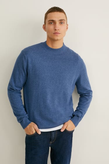 Herren - Pullover mit Kaschmir-Anteil - blau