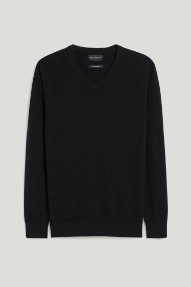 Uomo - Maglione di cashmere - nero