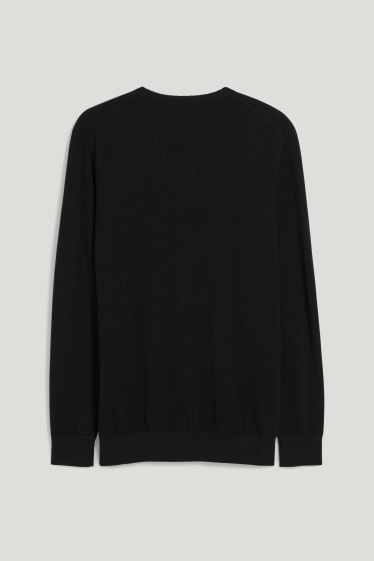 Uomo - Maglione di cashmere - nero