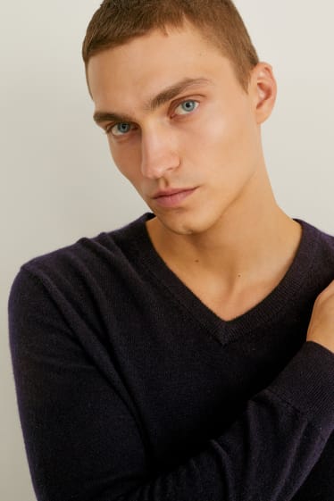 Uomo - Maglione di cashmere - nero