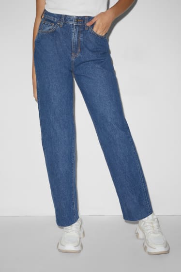Clockhouse Girls - CLOCKHOUSE - loose fit jeans - high waist - denim-blue