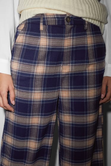 Clockhouse Girls - CLOCKHOUSE - spodnie materiałowe - wysoki stan - wide leg - niebieski