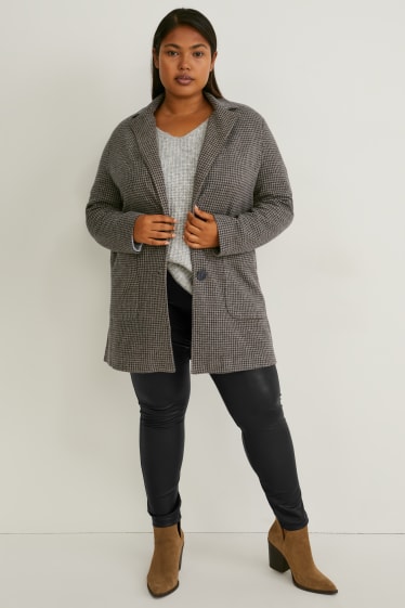 Femmes - Blazer - relaxed fit - à carreaux - gris / noir