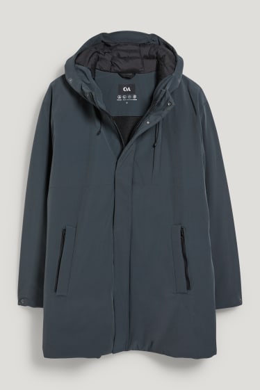 Pánské XL - Parka s kapucí - tmavošedá