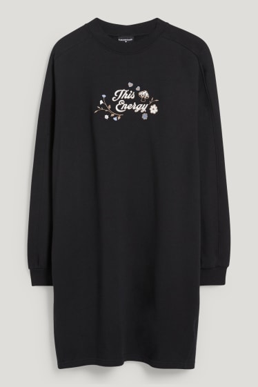 Donna - CLOCKHOUSE - vestito di felpa - da materiali riciclati - nero