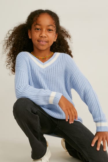 Kids Girls - Sweter - jasnoniebieski