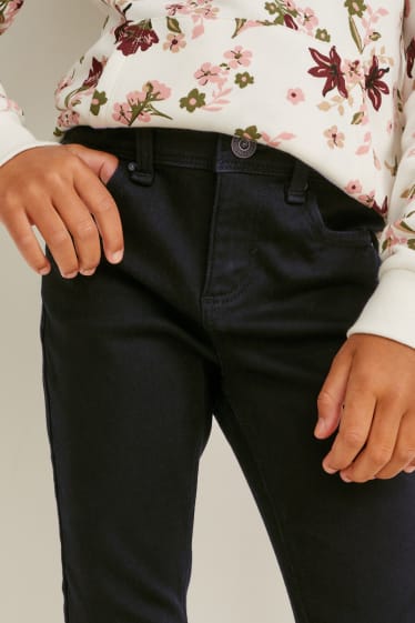 Filles - Skinny jean - jean chaud - jean gris foncé