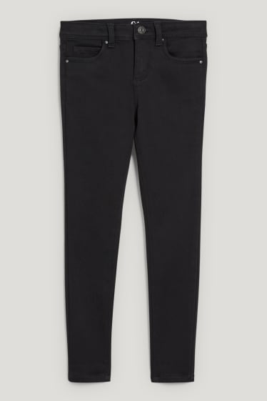 Filles - Skinny jean - jean chaud - jean gris foncé