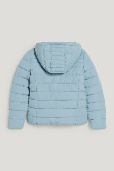 Filles - Doudoune à capuche - bleu clair