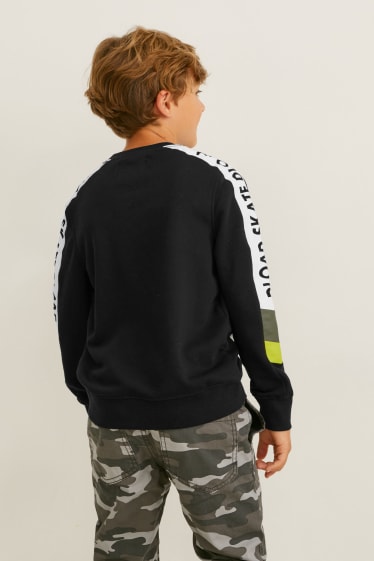 Garçons - Lot de 2 - sweat et sweat à capuche - noir