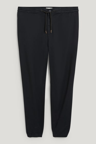 Hommes grandes tailles - Pantalon de toile - coupe droite - LYCRA® - noir