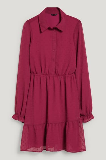 Clockhouse femme - CLOCKHOUSE - robe fit & flare - bordeaux