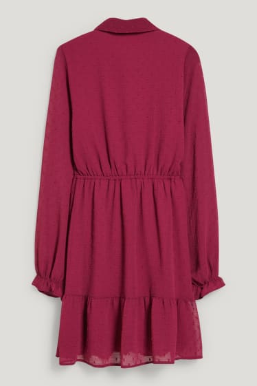Clockhouse femme - CLOCKHOUSE - robe fit & flare - bordeaux