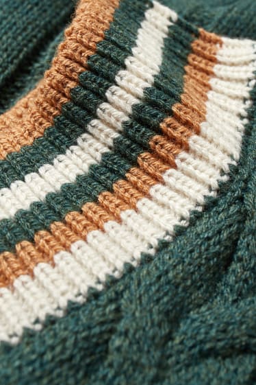 Clockhouse Girls - CLOCKHOUSE - gilet in maglia - da materiali riciclati - motivo a treccia - verde