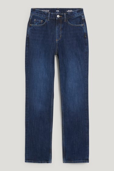 Femei - Straight jeans - talie înaltă - LYCRA® - denim-albastru