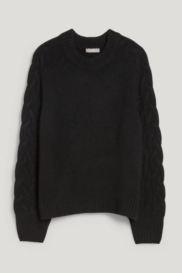 Damen - Pullover - schwarz
