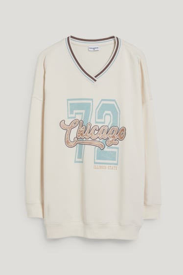Femmes grandes tailles - CLOCKHOUSE - sweat - blanc crème