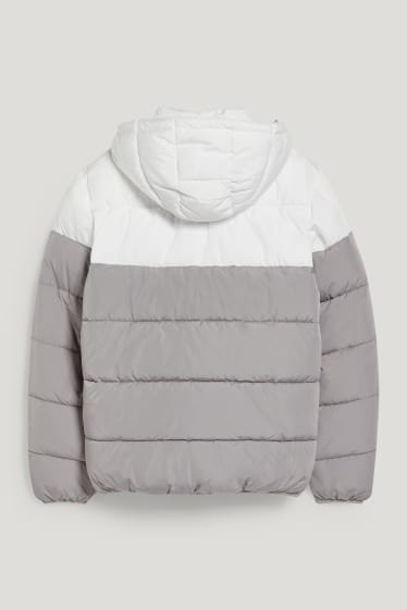 Clockhouse Boys - CLOCKHOUSE - quilted jacket with hood - white / gray