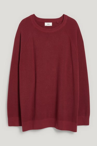 Hommes grandes tailles - Pull - bordeaux
