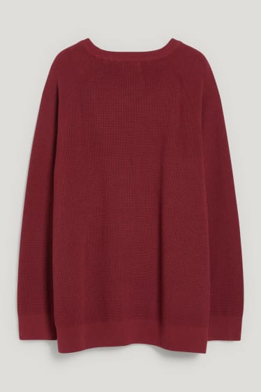 Hommes grandes tailles - Pull - bordeaux