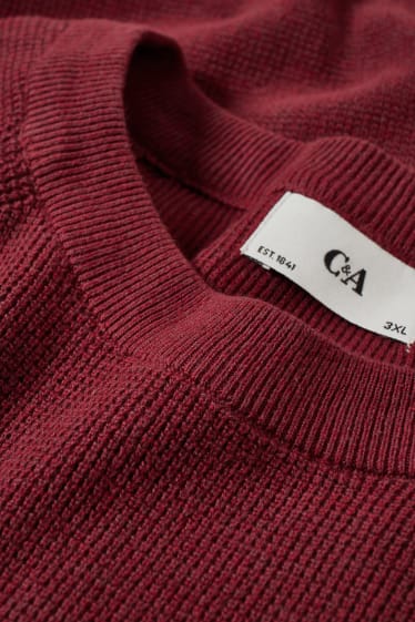 Hommes grandes tailles - Pull - bordeaux