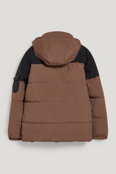 Clockhouse niños - CLOCKHOUSE - chaqueta acolchada con capucha - marrón oscuro