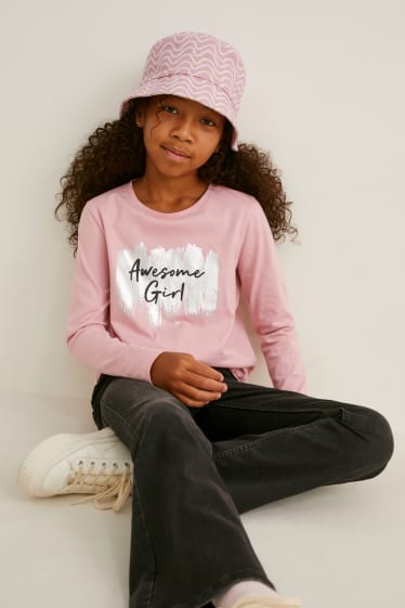 Niñas - Pack de 5 - camisetas de manga larga - rosa