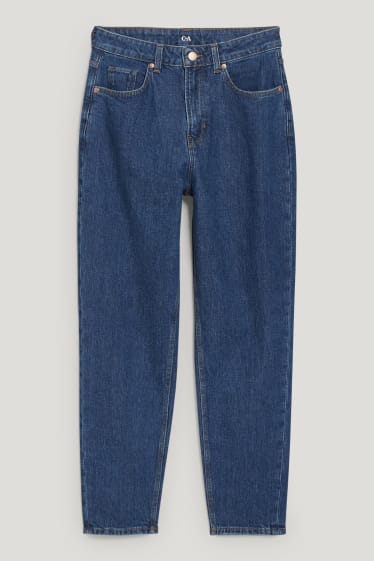 Kobiety - Mom Jeans - wysoki stan - LYCRA® - materiał z recyklingu - dżins-niebieski
