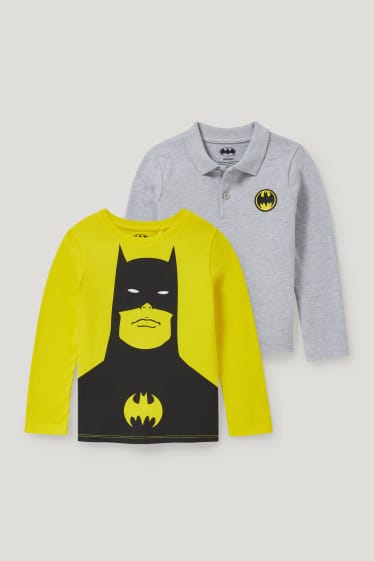 Toddler Boys - Multipack 2er - Batman - Langarm- und Poloshirt - grau / gelb