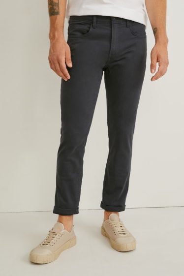 Pánské - Kalhoty - slim fit - Flex - LYCRA® - tmavošedá