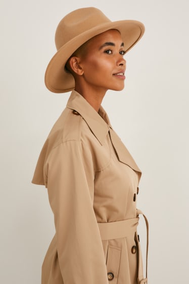 Femmes - Chapeau en laine - beige