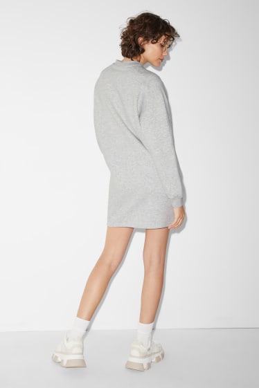 Clockhouse femme - CLOCKHOUSE - robe en molleton - gris clair chiné