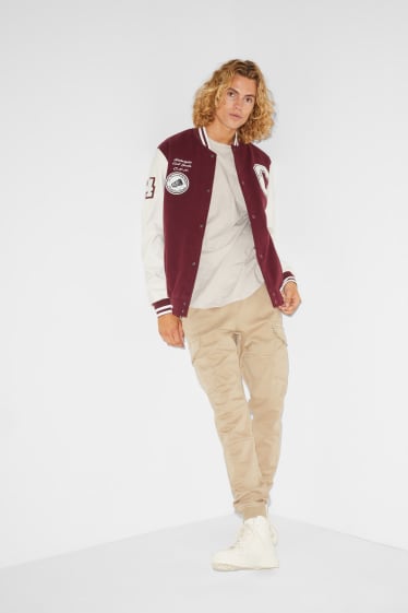 Clockhouse Boys - CLOCKHOUSE - bomber jacket - bordeaux / white
