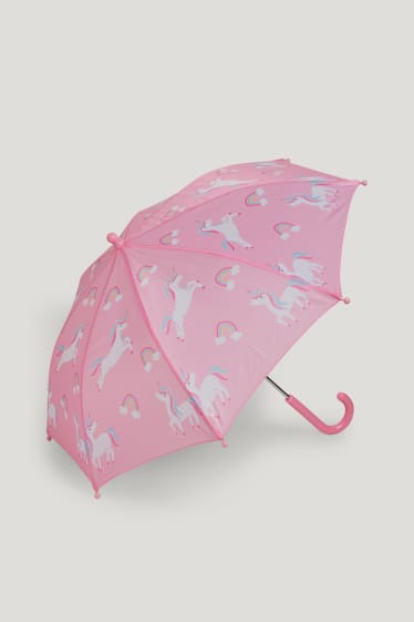 Filles - Licorne - parapluie - rose