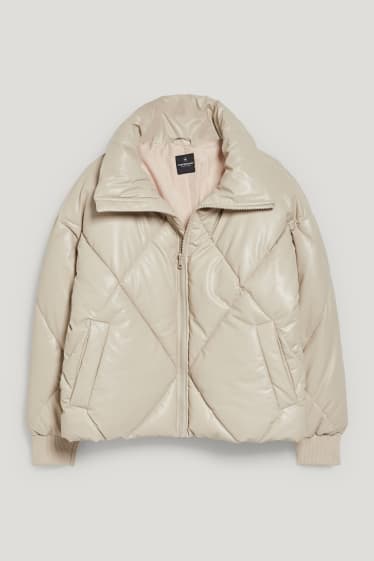 Clockhouse Girls - CLOCKHOUSE - giacca trapuntata - similpelle liscia - beige melange