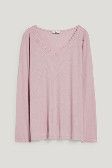 Donna - Maglia pigiama - rosa scuro