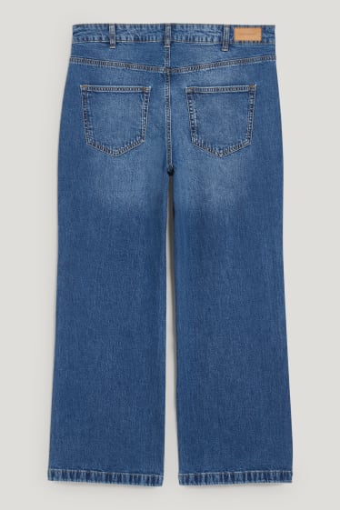 Señora XL - CLOCKHOUSE - wide leg jeans - high waist - vaqueros - azul