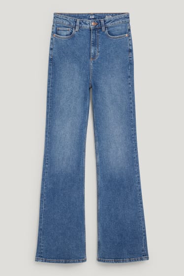 Femei - Flared jeans - talie înaltă - LYCRA® - denim-albastru deschis