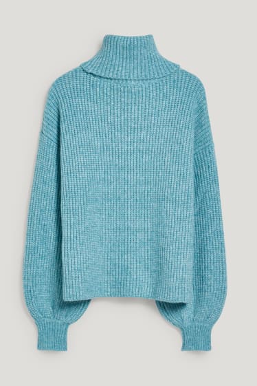 Clockhouse Girls - CLOCKHOUSE - polo neck jumper - turquoise