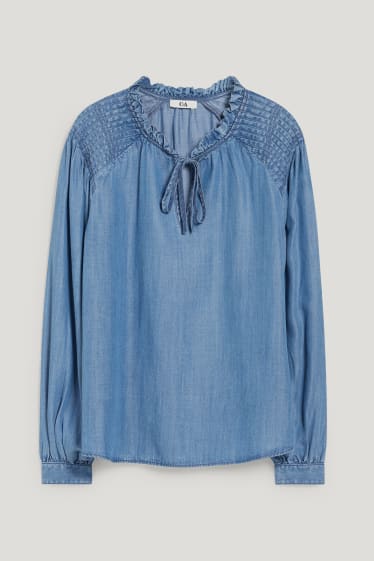 Femei - Bluză din denim - denim-albastru